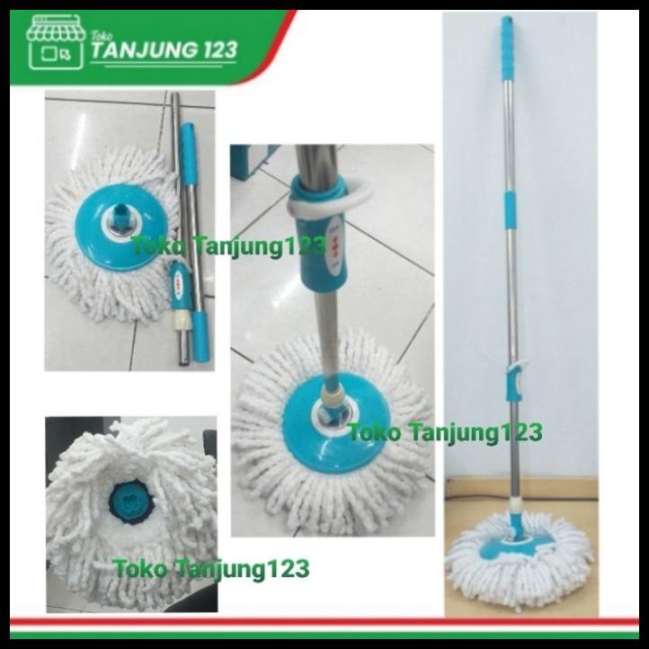 Gagang Tongkat Pel Mop Putar - Stik Spin Mop - Biru Muda