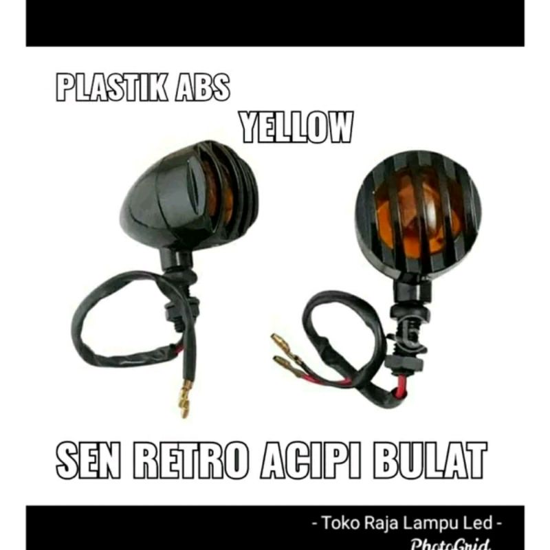 lampu sein acipi sen klasik harley jeep lampu sen retro bulat motor klasik tralis TRJL TERMURAH