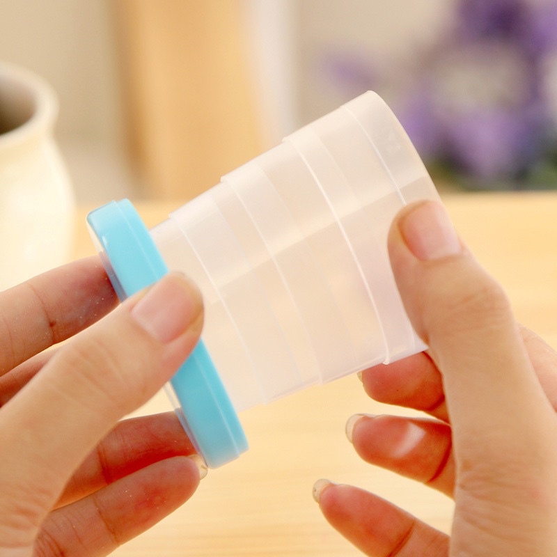 Gelas Lipat Mini Plastik Lucu Portable Travel Telescopic Cup Plastic