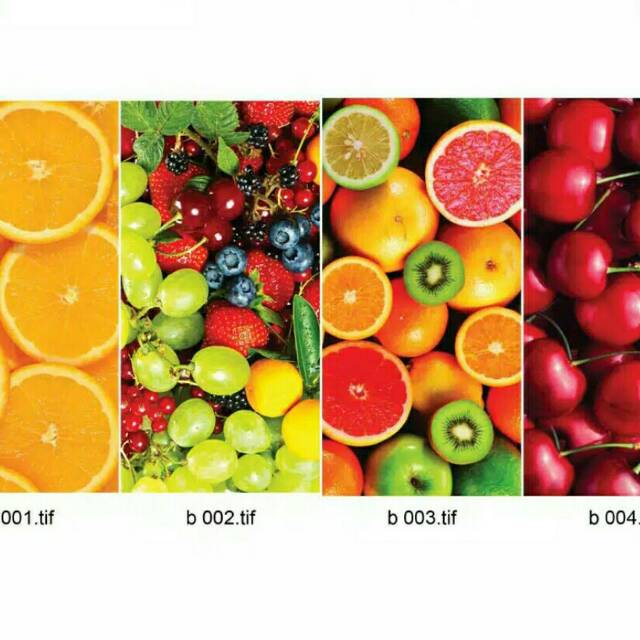 Sticker kulkas 1pintu-2pintu motif buah
