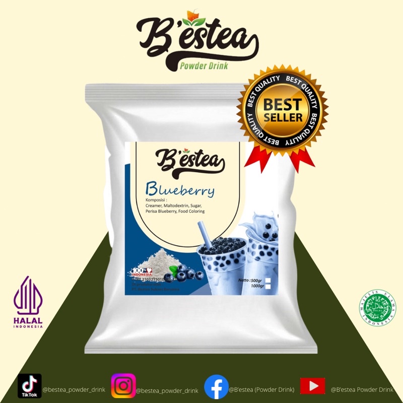 Jual Bubuk Minuman Rasa Blueberry Reguler 500 Gram Powder Drink ...