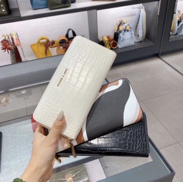 Ck croc effect wallet
