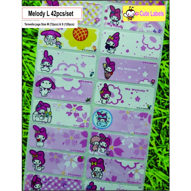 

Label Nama Waterproof MY MELODY