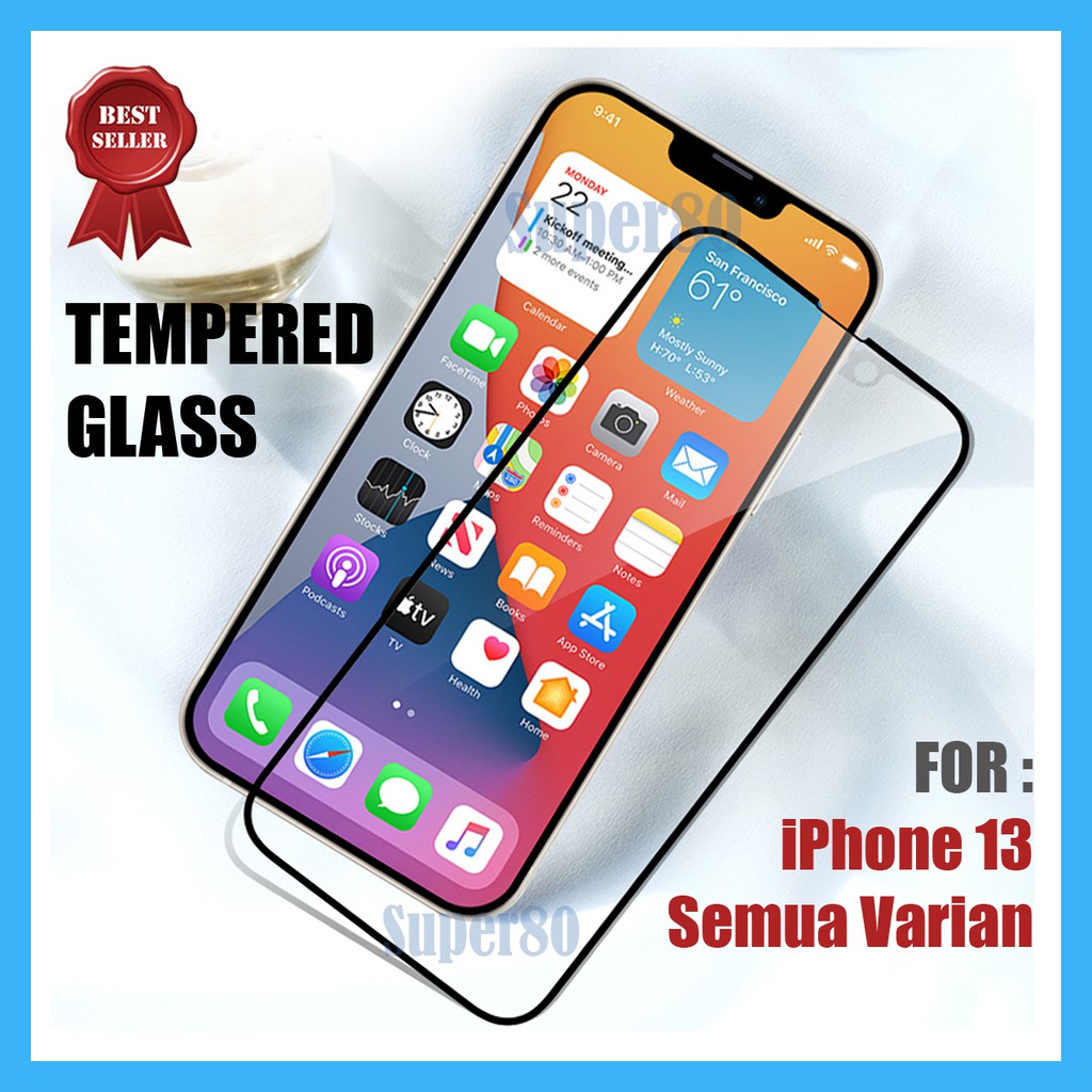 iPhone 13 Mini Pro Max  Tempered Glass Screen Guard Full Cover Lem 9D 10D