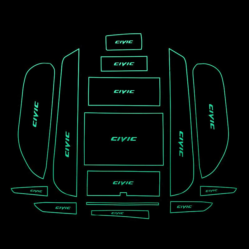 15pcs / Set Pad Karet Anti Slip Untuk Dekorasi Interior Mobil Honda Civic 2006-2011 8th gen8