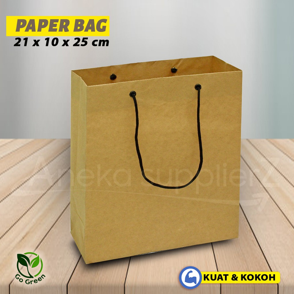 

Paper Bag Polos - Paper Bag | 21x10x25 cm - COKLAT (20 pcs)