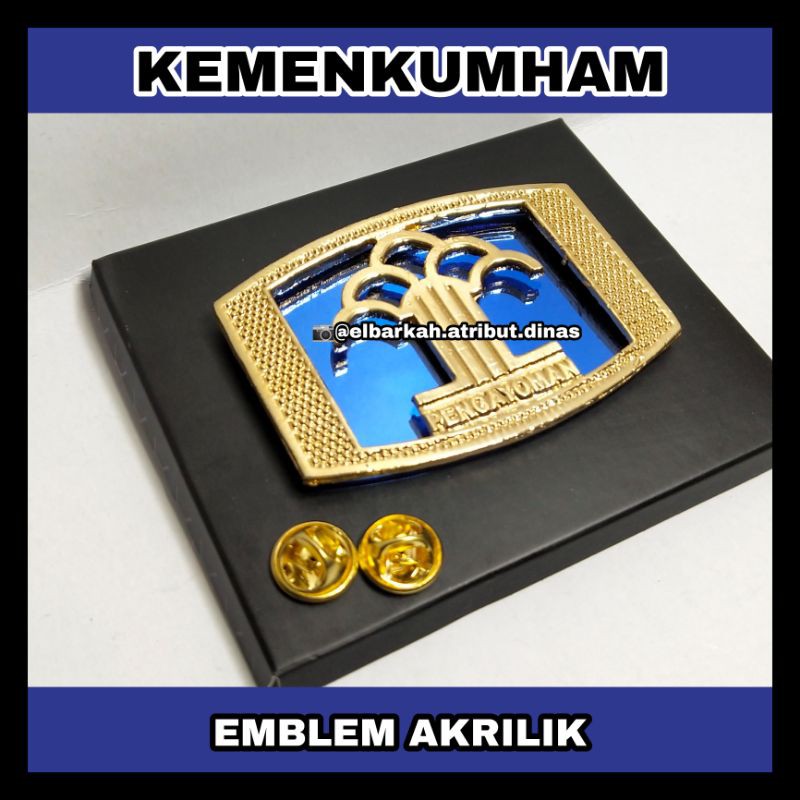 EMBLEM PENGAYOMAN AKRILIK TERBARU EXKLUSIVE GOLD PLETING