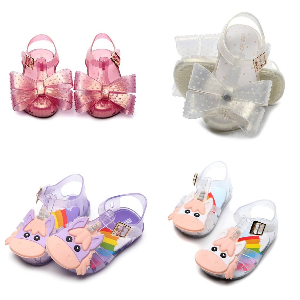 MO - SPT154A SEPATU ANAK JELLY HIAS PITA UNICORN SIZE 21-28 girl kids import
