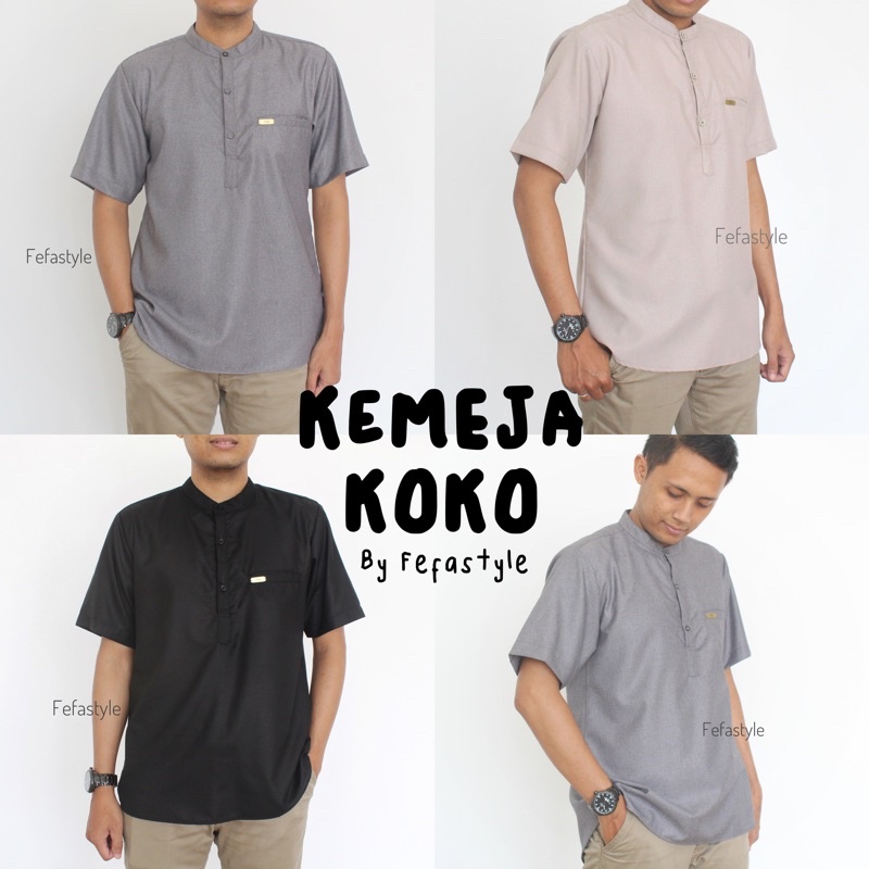 KEMEJA KOKO PRIA by fefastyle MADANI KEMKO