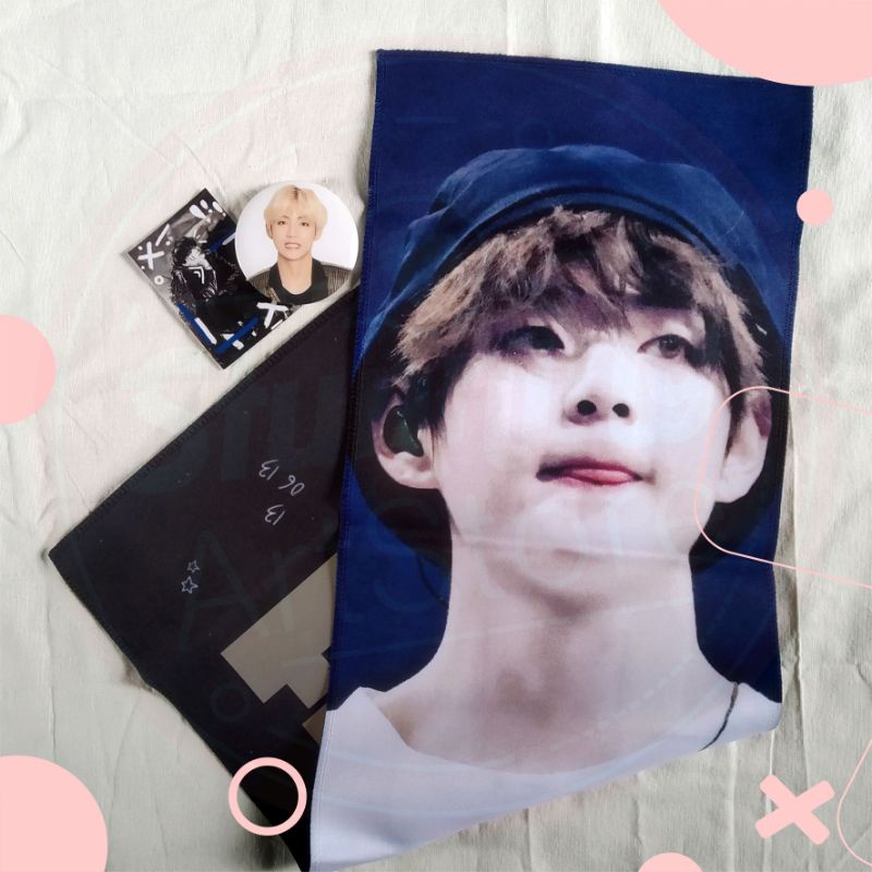 BTS V fansite Slogan + Zipper Pouch