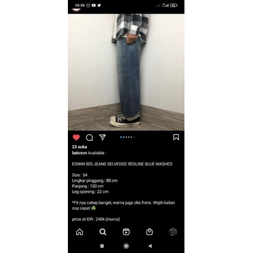 EDWIN 505 JEANS SELVEDGE