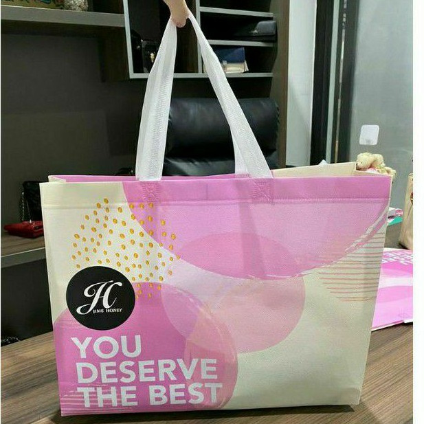 GOODIE BAG JIMS HONEY ORI TAS TOTE WANITA TAS BELANJA MURAH SPUNBOND ANTI AIR KUAT