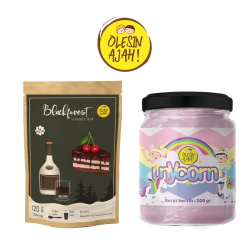 

Promo OlesinAjah Selai Unycorn 200Gr + Blackforest Premium Flavoured Drink - 120G