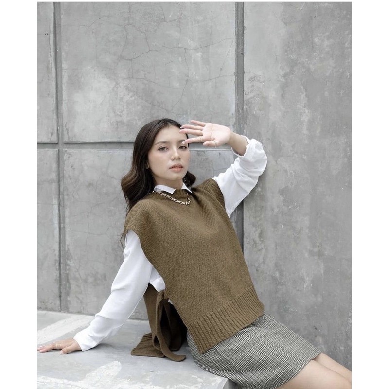 VEST MURAH ~ LULA VEST KNITE WANITA ~ ROMPI RAJUT