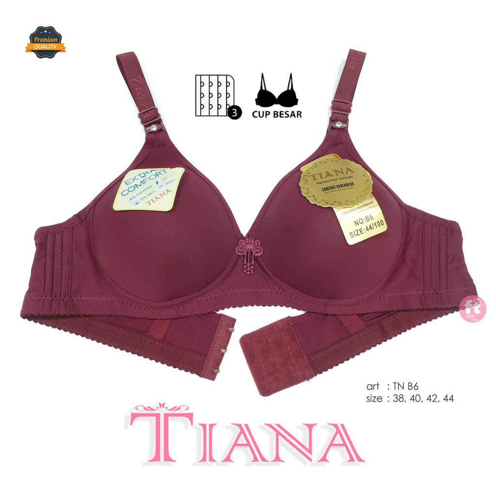 TIANA | BRA Cup Besar Kait 3 / Bra Polos / art TN B6