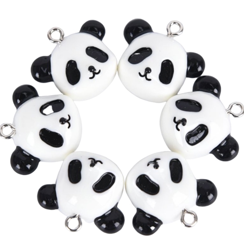 20pcs / set Liontin Bentuk Panda Bahan Resin Untuk Diy Perhiasan