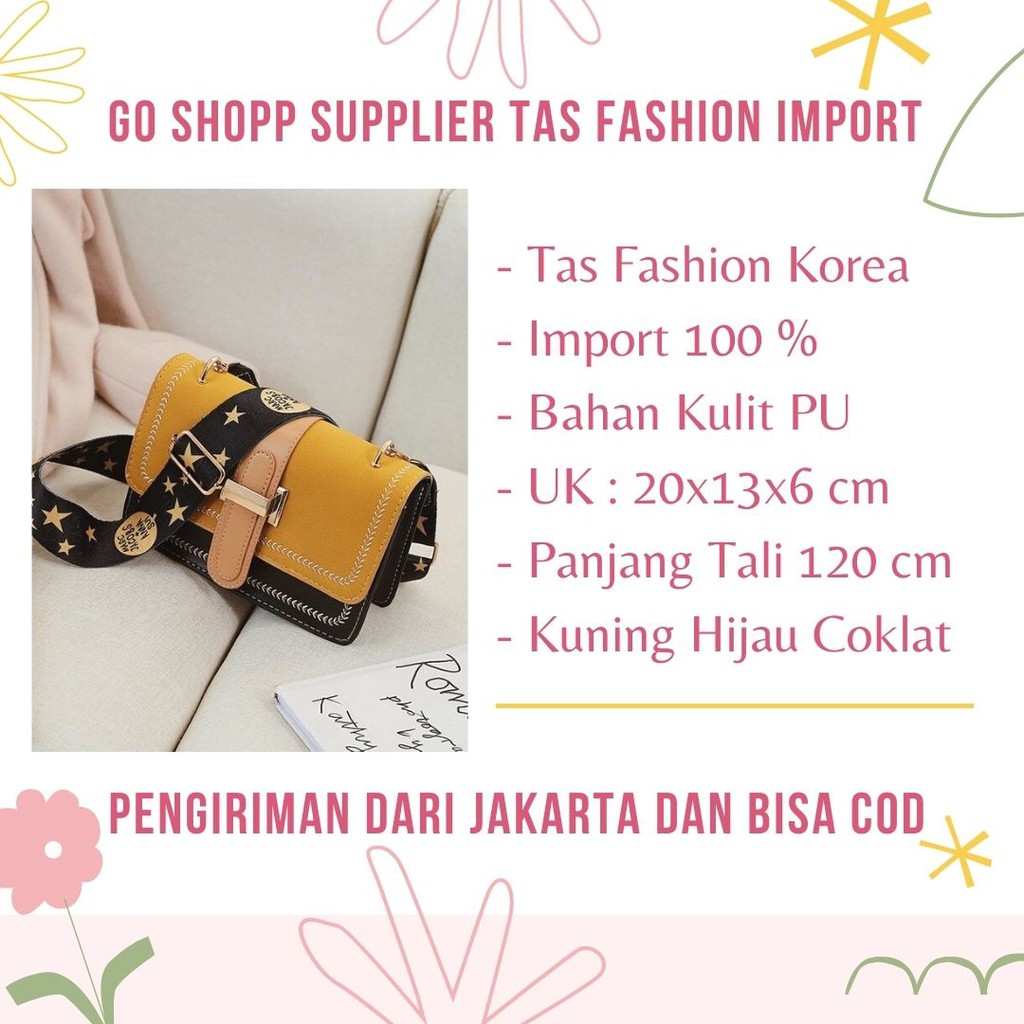 Tas Selempang Wanita Import Kulit PU Premium Kombinasi Warna - Tas Wanita Fashion Korea [SL32]