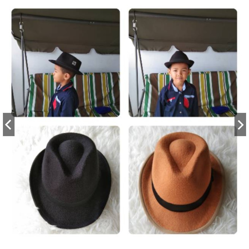 topi fedora ANAK polos warna warni bludru halus