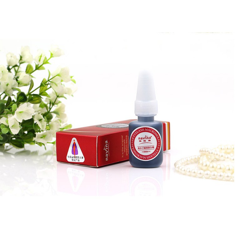 LEM TANAM BULU MATA NAVINA PREMIUM TIDAK PEDIH / GLUE FOR EYELASH EXTENSION box merah