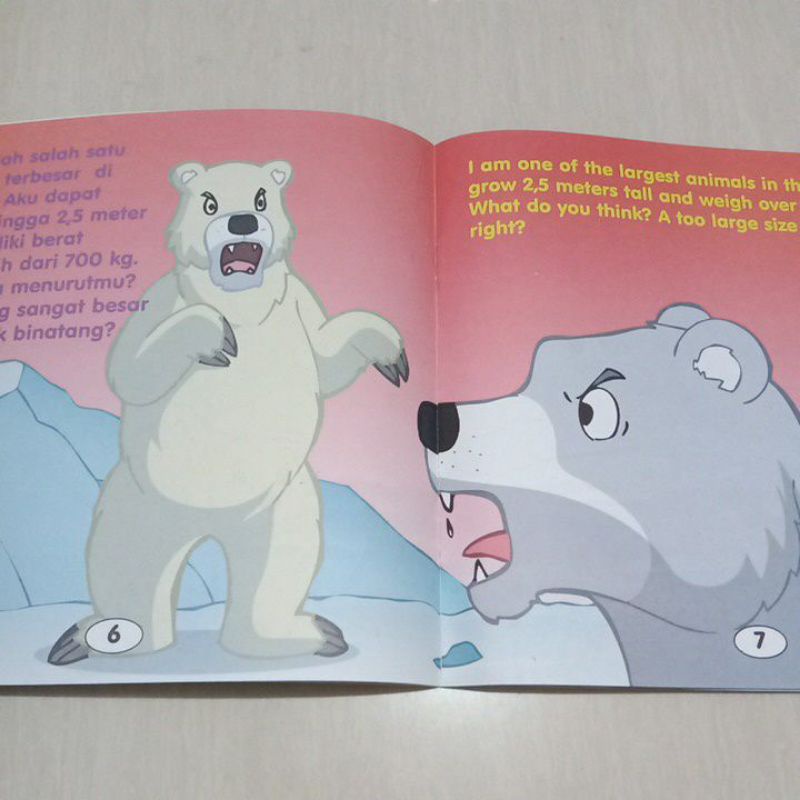 Buku Dongeng Cerita Anak Seri Mengenal Hewan Beruang Kutub /Bilingual