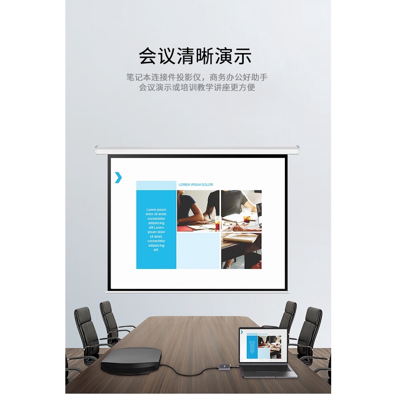 ONTEN OTN-95112 - USB-C To 4K HDMI and 2K VGA Display Adapter - Adapter Converter dari USB-C ke HDMI dan VGA