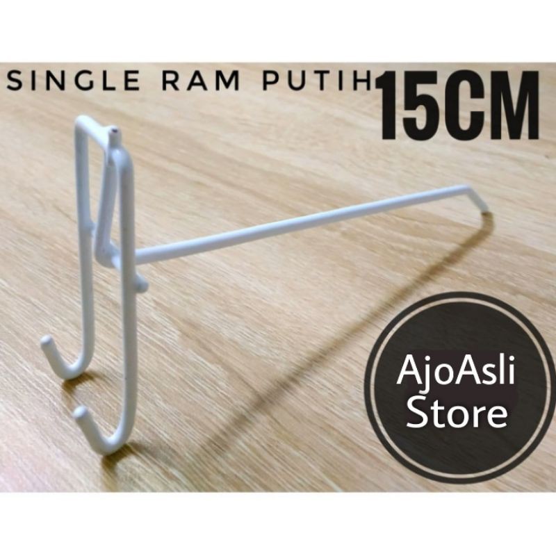 Gantungan Aksesoris 15cm / Hook Ram putih Kawat