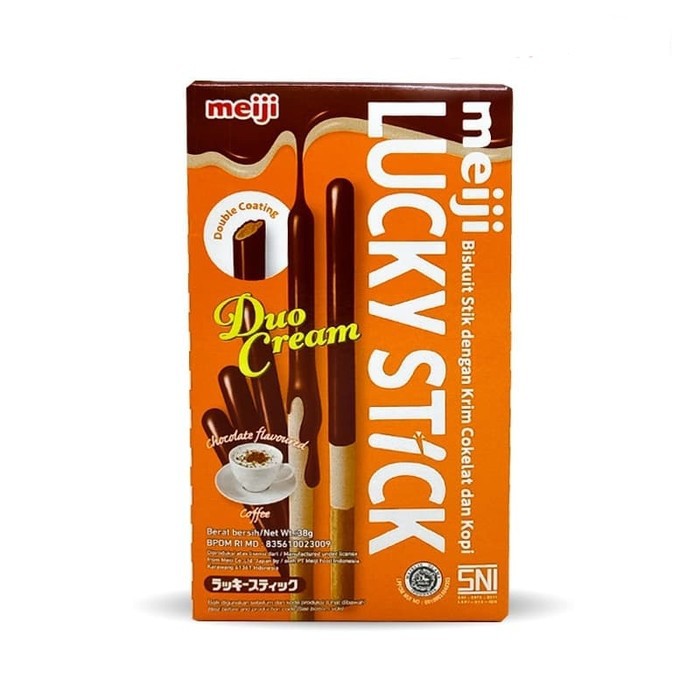 

MEIJI Lucky Stick Duo Cream Chocolate & Coffe - 38 gram