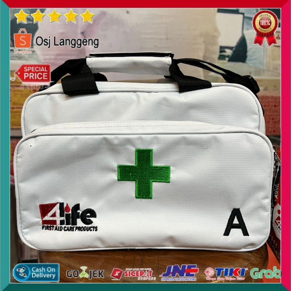 4Life First Aid Kit / Tas P3K / White Bag Type A / Tas P3k 4life