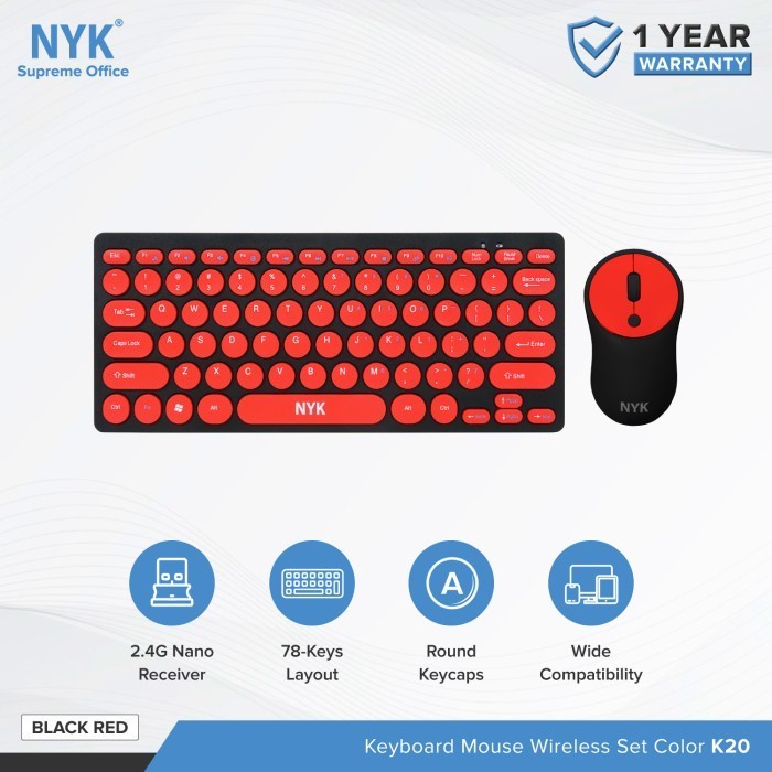 NYK Keyboard &amp; Mouse Wireless Supreme K20
