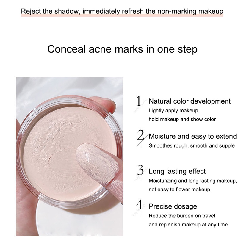 Concealer Foundation Cream Ultra-long-lasting Complexion Acne Marks Cover Spots Acne Cement Moisturizing Waterproof Base Makeup