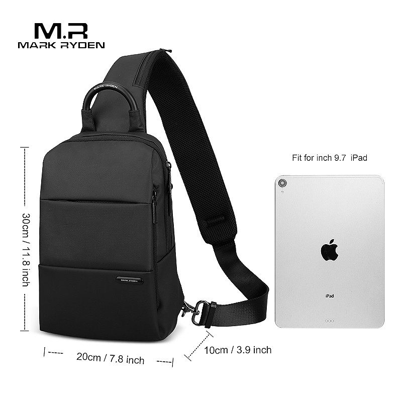 Tas Selempang MARK RYDEN MR7558 Original Ori Sling Bag Anti Maling USB