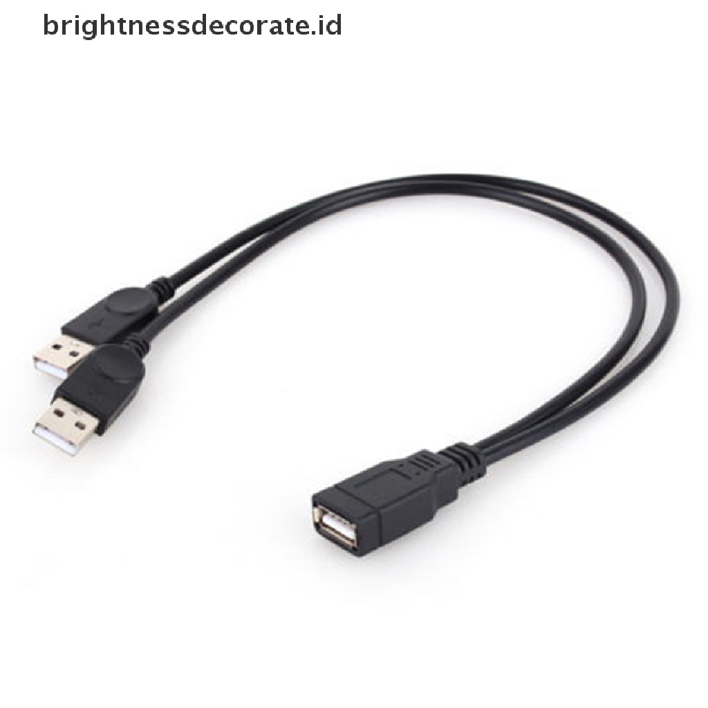 Kabel Data / Charger Splitter Usb 2.0 1 Female Ke 2 Male Bentuk Y