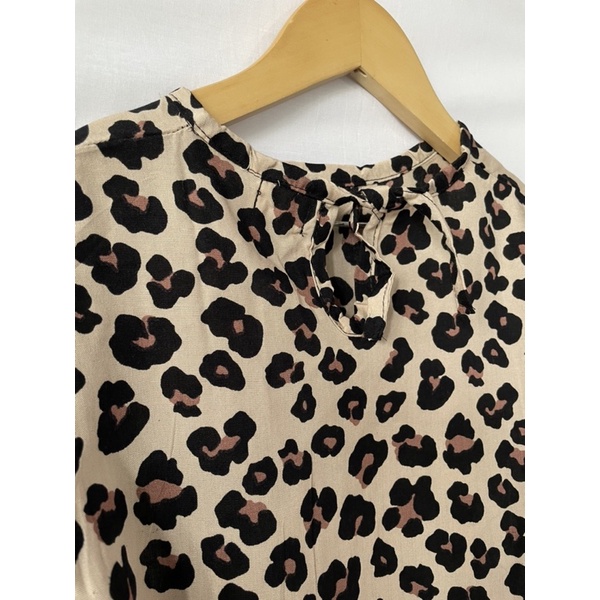 Atasan Leopard Kemeja Atasan Anak Cewek Neeca Kiddos Size 2,4,6,8,10 Y