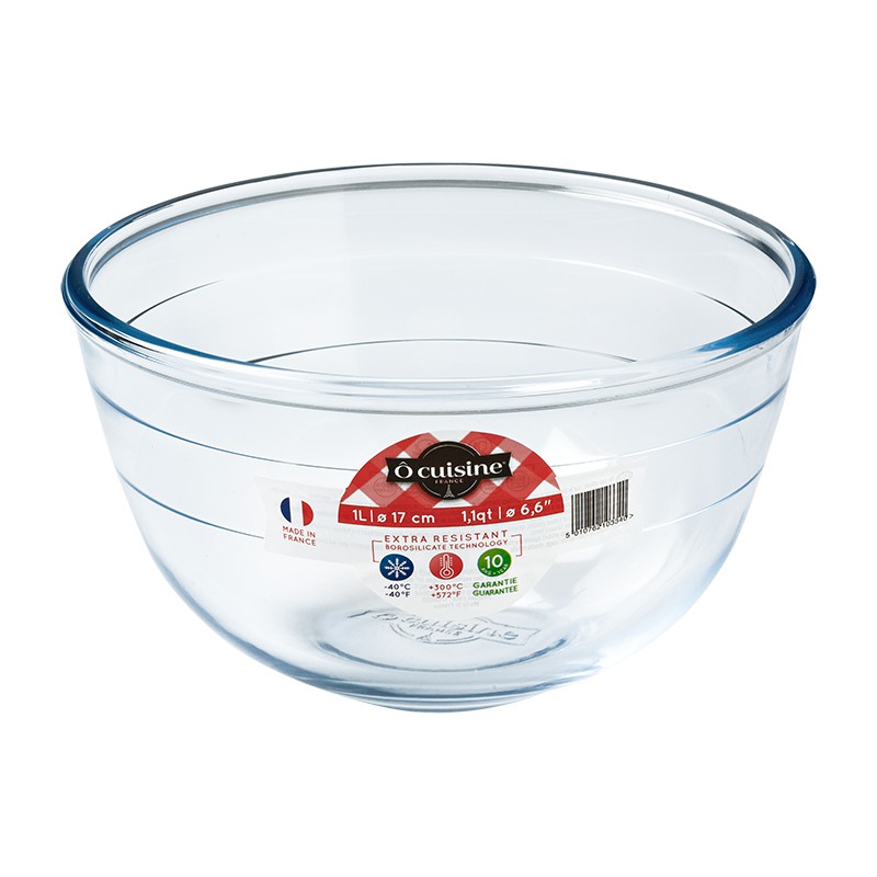 Mangkok Kaca Ocuisine Glass Prepware - Mixing Bowl 2 Lines