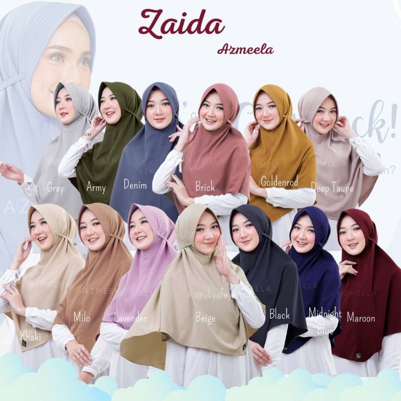 Zaida Zaina Hijab Syari by Azmeela (RAYA SALE)