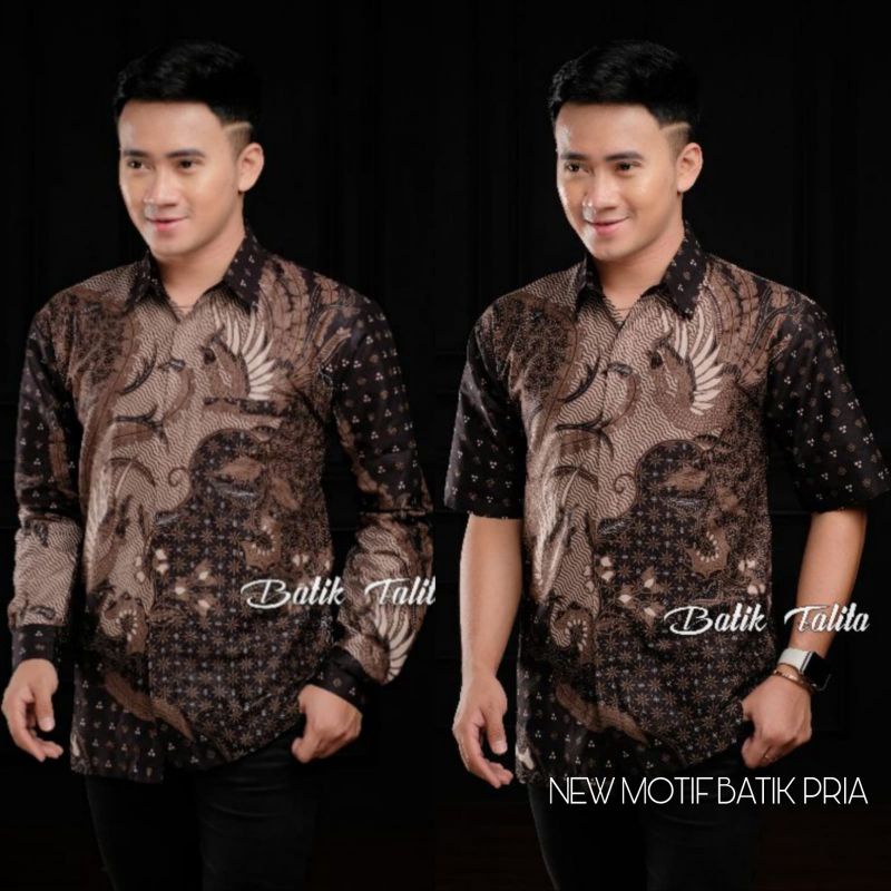 Kemeja batik lengan panjang dan kemeja batik lengan pendek big size M L XXL XXXL 4L 5L 6L 7L 8L 9L 10L