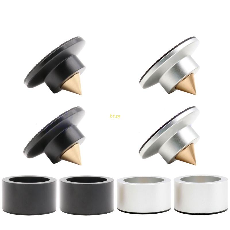 Btsg 4 Set Spike Pad Kaki Speaker Subwoofer Amplifier Bahan Aluminum Alloy