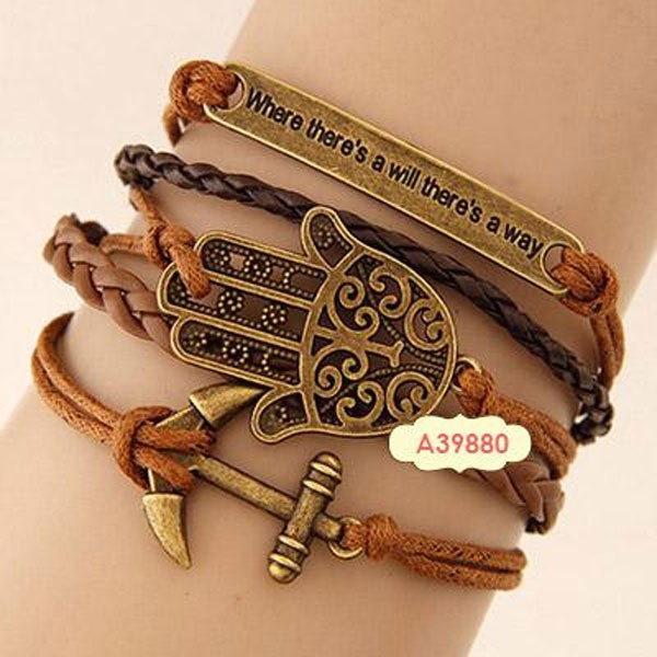 Gelang Korea Etnik Multi Color Alloy Multicharm Warna Warni Coklat Vintage Harga Grosir Reseller