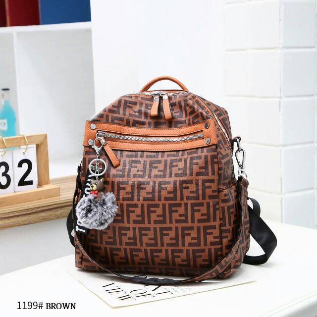 BEST SELLER TAS WANITA TAS FENDI Ransel #1199 TAS BATAM TAS BRANDED TAS IMPORT TAS GROSIR TAS RANSEL