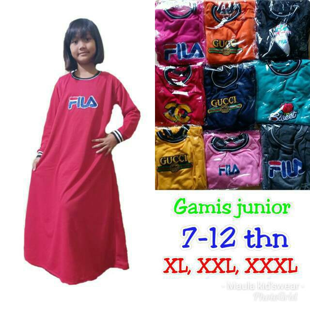 Khusus harga grosir.gamis polos junior(4 pcs)