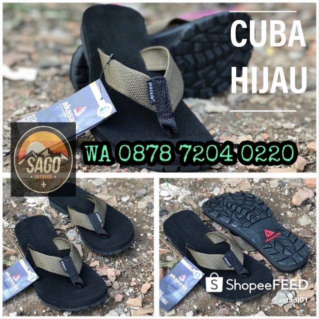 Akasaka sandal Cuba Hijau