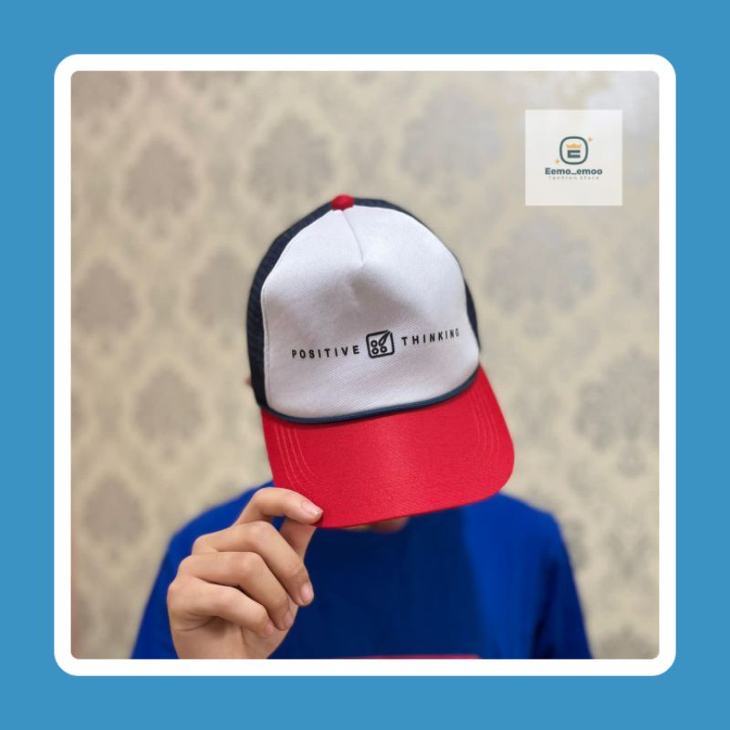 Topi Pria Baseball cap Topi Jaring Pria Topi Cowok termurah berkualitas — Positive Thinking Baseball Hat Topi Jaring Cowok