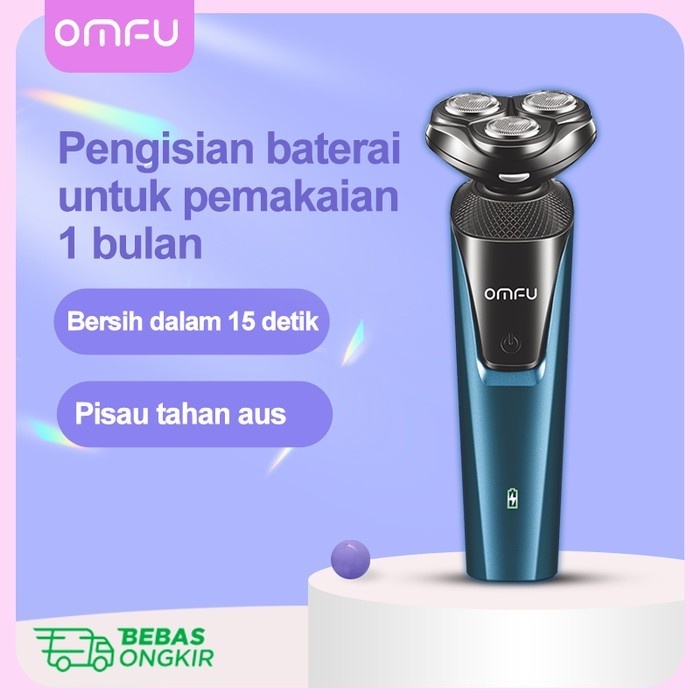 OMFU SV-02 Alat Cukur Jenggot 3 in 1 Pria Mencukur alat potong rambut