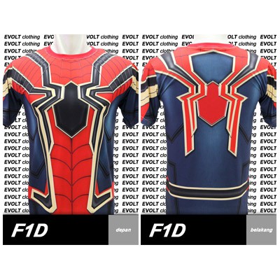 KAOS FULL PRINT ANAK DEWASA SPIDERMAN / SPIDER-MAN - MARVEL SUPERHERO (F1D)