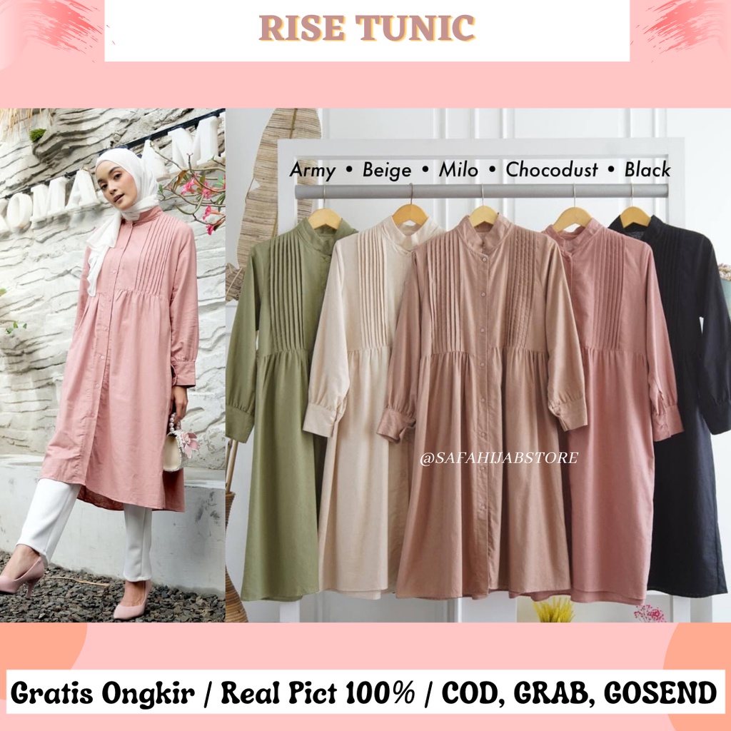 RISE TUNIC / TUNIK / ATASAN WANITA / ATASAN KERJA