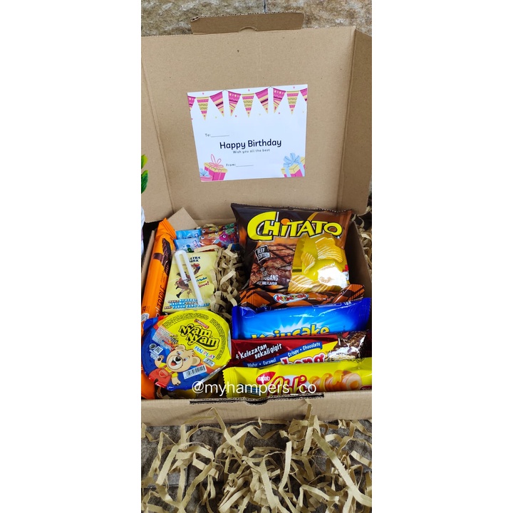 

Hampers snack box pink