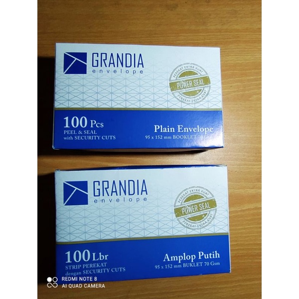 

1 pak amplop putih grandia 100s