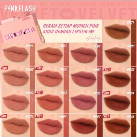 Pinkflash Lipcream Silky Velvet Matte Pinkflash Lip Cream Pinkflash Lipstik Pinkflash Lipstick Pinkflash Lip Velvet Pinkflash Lipstick Pink Flash