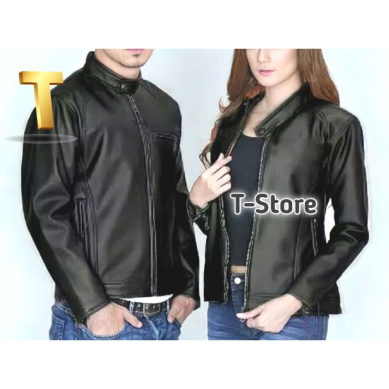 jaket semi kulit buat (couple),bahan nyaman dan bekualitas cocok dipakai sma pasangan anda.
