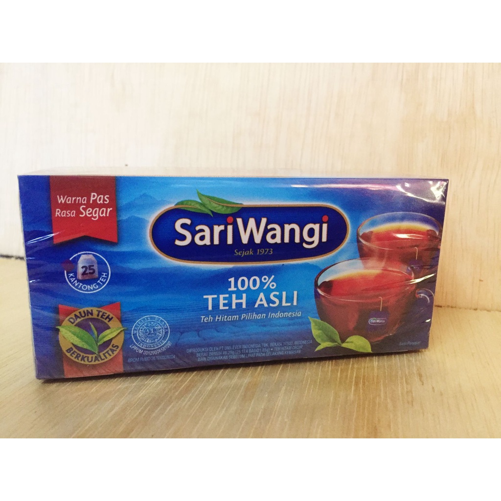 

Teh Sariwangi isi 25 kantong teh hitam celup sari wangi